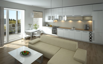 Картинка интерьер кухня стиль interior design living room kitchen style дизайн
