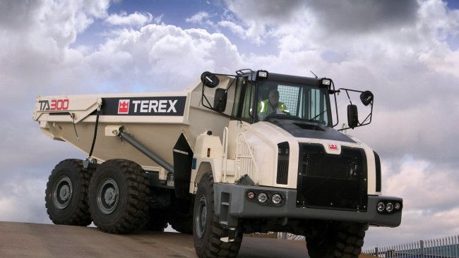 Обои картинки фото terex ta300, техника, строительная техника, кузов, тяжелый, самосвал, terex, ta300, кабина, грузовик