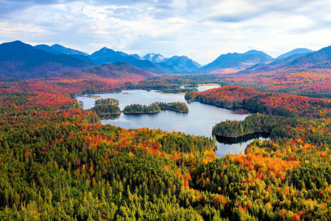 Обои картинки фото природа, реки, озера, горы, осень