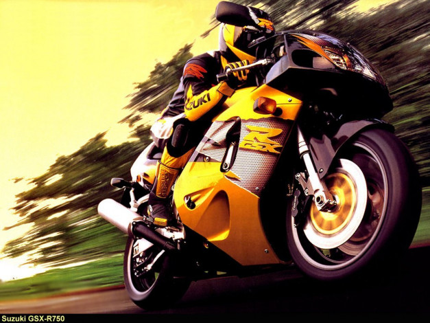 Обои картинки фото suzuki, gsx, r750, мотоциклы