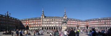 Картинка plaza mayor of madrid города мадрид испания