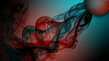 Картинка 3д графика abstract абстракции шар дым