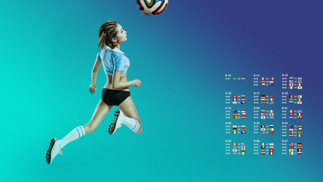 Обои картинки фото спорт, футбол, девушка, мяч, азиатка, фон