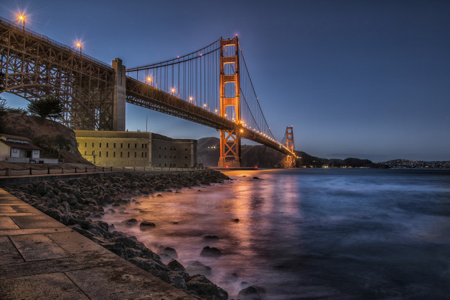 Обои картинки фото fort point | san francisco, города, сан-франциско , сша, мост