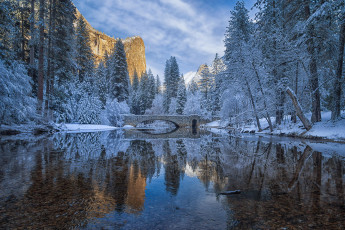 Картинка природа реки озера йосемити йосемитский национальный парк мост стонемана
