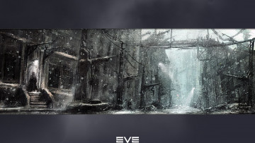 Картинка видео+игры eve+online развалины снег город