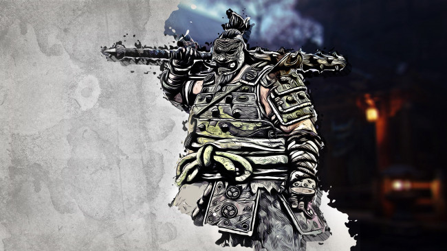Обои картинки фото видео игры, for honor, оружие, маска, доспехи, самурай