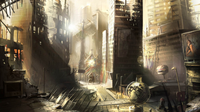 Обои картинки фото видео игры, afterfall,  insanity, город, развалины