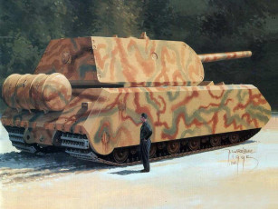 Картинка сверхтяжёлый танк pz viii маус техника военная