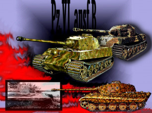 обоя тяжёлый, танк, pzkpfw, vi, ausf, тигр, ii, техника, военная