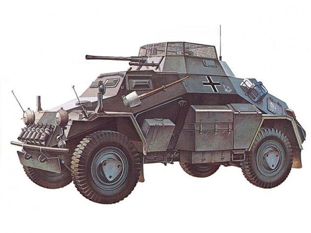 Обои картинки фото бронеавтомобиль, sd, kfz, 222, техника, военная