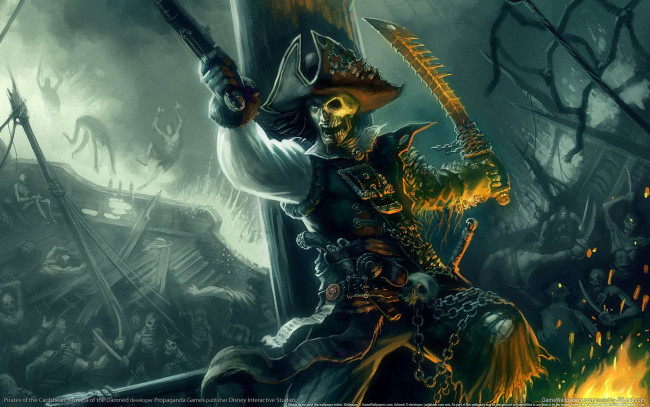 Обои картинки фото pirates, of, the, caribbean, armada, damned, видео, игры