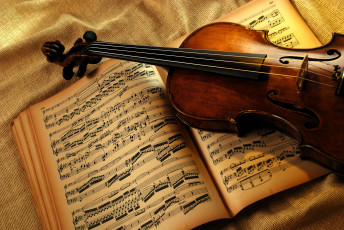 обоя музыка, музыкальные, инструменты, скрипка, книга, нотная
