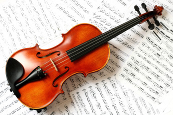 обоя скрипка, музыка, музыкальные, инструменты, ноты