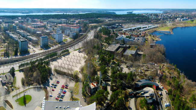 Обои картинки фото tampere, финляндия, города, панорамы, панорама