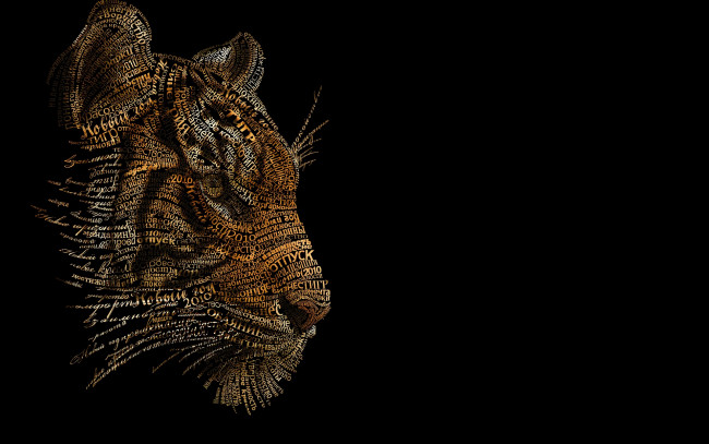 Обои картинки фото векторная, графика, тигр