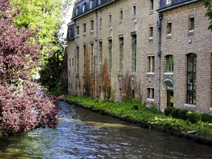 Картинка города брюгге+ бельгия дом канал