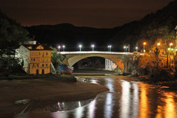 Картинка испания города -+мосты фонари водоем холмы здания