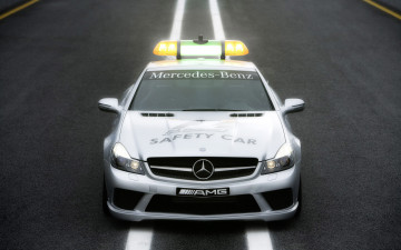 Картинка автомобили mercedes-benz мерседес белый полиция дорога шоссе