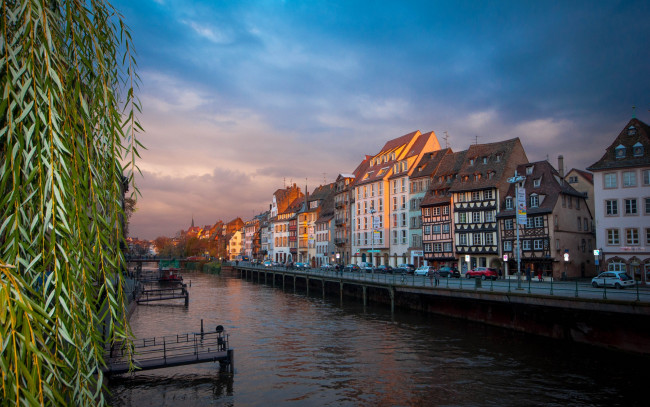 Обои картинки фото города, страсбург , франция, канал, здания