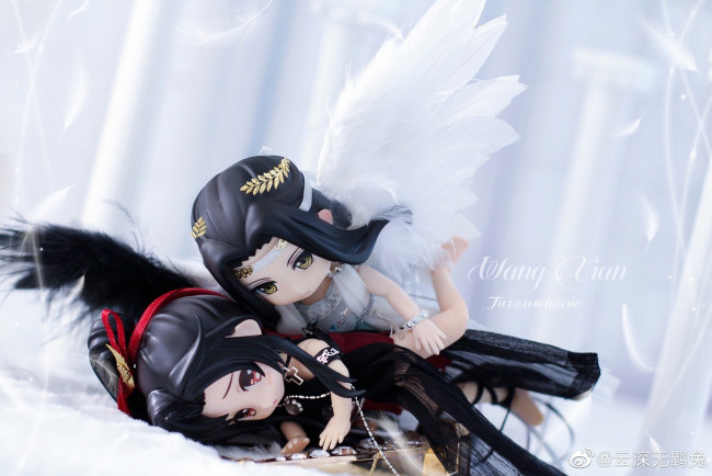 Обои картинки фото разное, куклы, ангел, демон, крылья