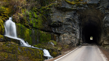 Картинка природа дороги водопад