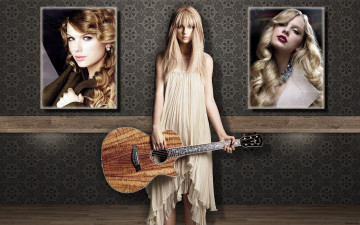 Картинка Taylor+Swift девушки   гитара портреты стена