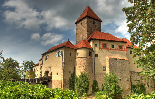 Обои картинки фото германия, бавария, замок, wernberg, города, дворцы, замки, крепости, ландшафт