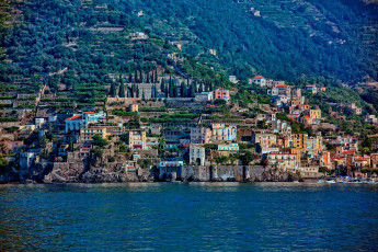 Картинка amalfi+coast +italy города амальфийское+и+лигурийское+побережье+ италия салернский залив здания панорама amalfi coast амальфийское побережье gulf of salerno italy