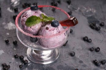 Картинка еда мороженое +десерты черника ягода десерт шоколад
