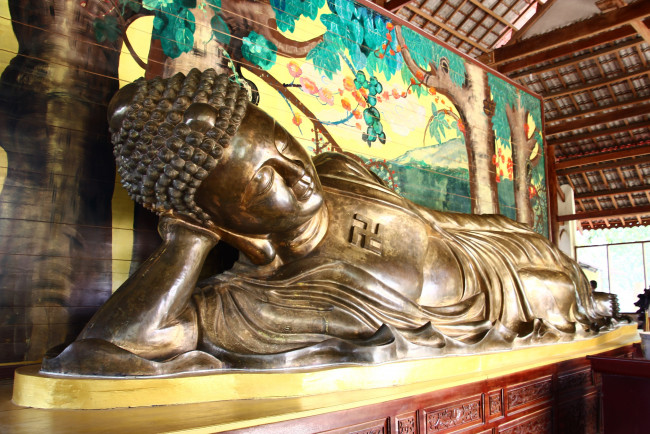 Обои картинки фото разное, рельефы,  статуи,  музейные экспонаты, храм, путешествие, далат, вьетнам, буддизм, будда
