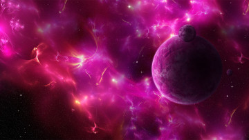 Картинка космос арт вселенная звезды туманность планеты