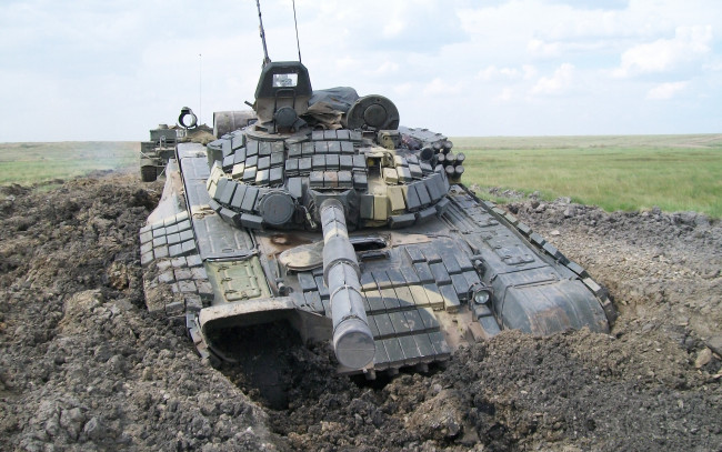 Обои картинки фото техника, военная техника, танк, грязь, полигон