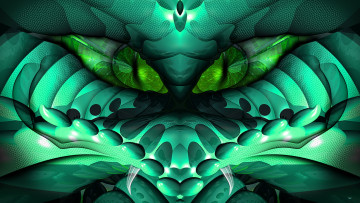 Картинка 3д графика fractal фракталы абстракция узор тёмный глаза