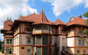 Картинка Чехия лугачовице города здания дома вилла