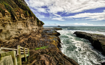 Картинка coastline природа побережье поток скалы море