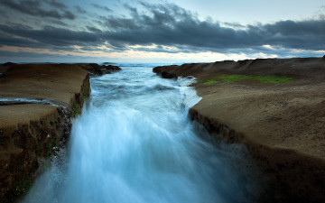 Картинка природа побережье пролив поток океан