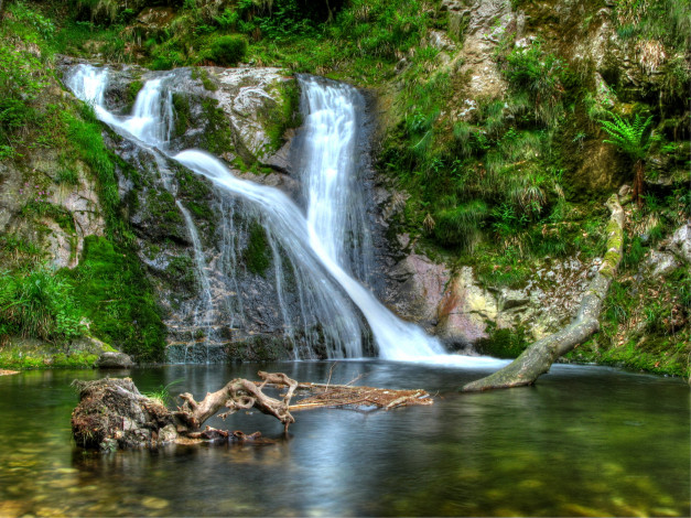 Обои картинки фото wasserfall, in, allerheiligen, германия, природа, водопады, водопад