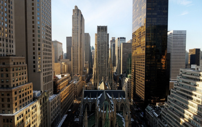 Обои картинки фото манхеттен, города, нью, йорк, сша, горд, небоскребы