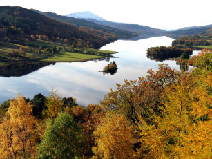 Картинка loch+tummel scotland природа реки озера панорама