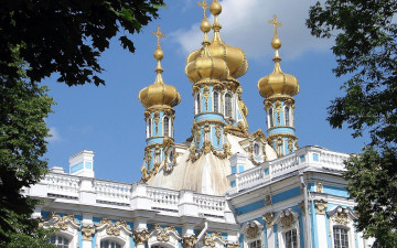 Картинка города -+православные+церкви +монастыри купола ветки небо голубой храм