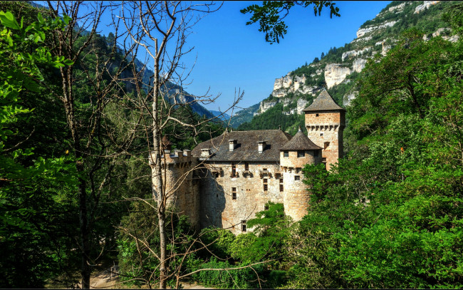 Обои картинки фото chateau de la caze,  france, города, замки франции, france, chateau, de, la, caze