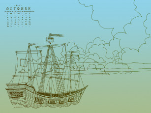 Картинка календари рисованные векторная графика парусник рисунок