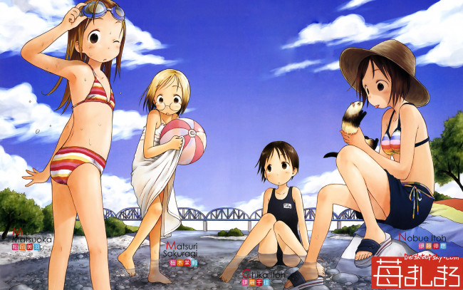 Обои картинки фото аниме, ichigo, mashimaro, девушки