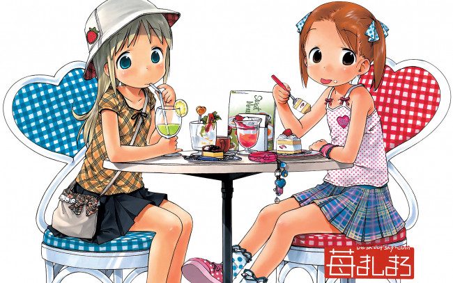 Обои картинки фото аниме, ichigo, mashimaro, девушки