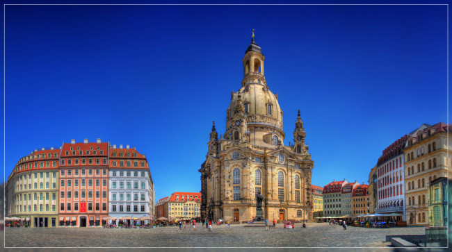 Обои картинки фото frauenkirche, dresden, города, дрезден, германия, площадь, город, собор, памятник, здания