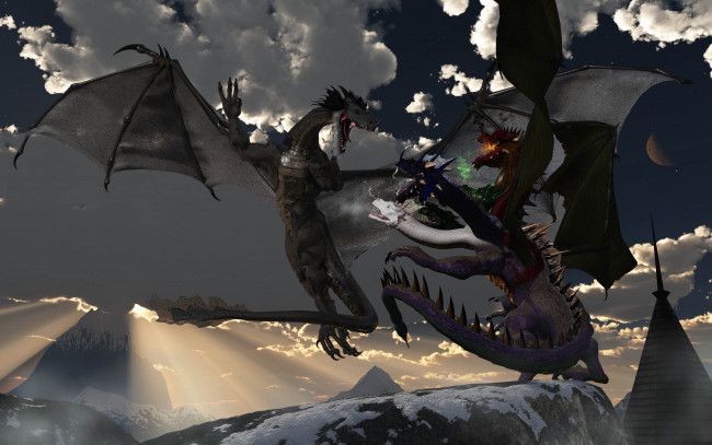 Обои картинки фото 3д графика, существа , creatures, драконы