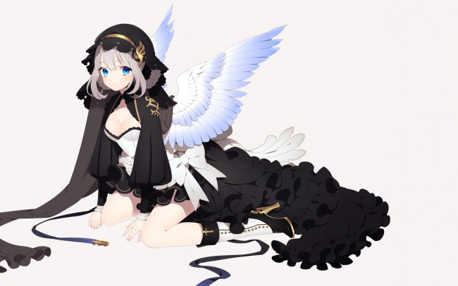 Обои картинки фото аниме, ангелы,  демоны, asahi, nini, ni02