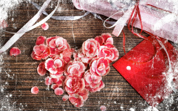 Картинка праздничные день+святого+валентина +сердечки +любовь сердечко цветы конверт коробка подарок