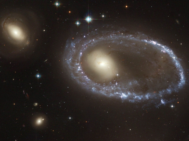 Обои картинки фото кольцеобразная, галактика, am, 0644, 741, космос, галактики, туманности